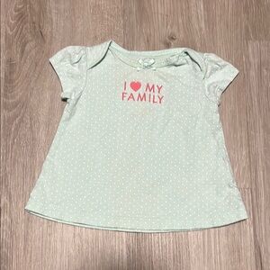 4 for $20 Love My Family Kids Shirt - Mint Green